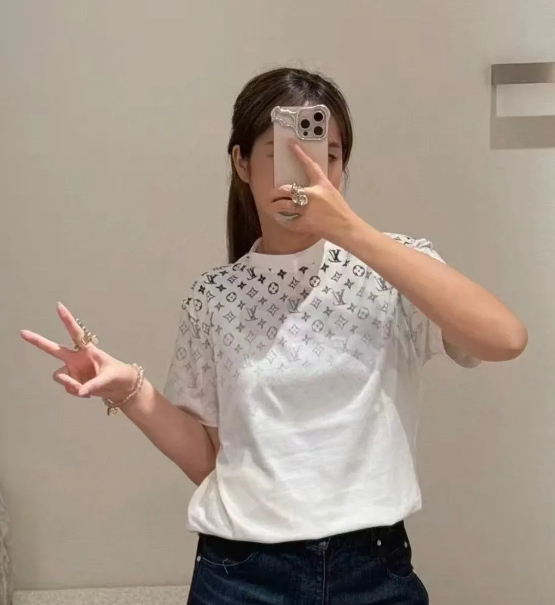 Louis Vuitton/Louis Vuitton presbyopic gradient printed short sleeves